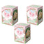 Three boxes of cartoon character toys with a white background