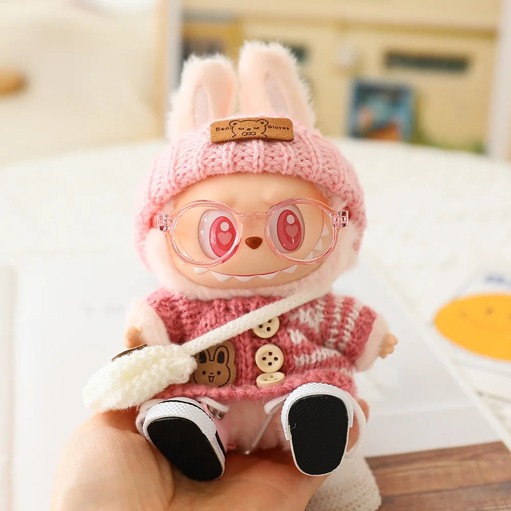 Labubu 17cm Doll Clothes Outfit Set | V1 V2 V3 Sitting Accessories & Designer Clothing