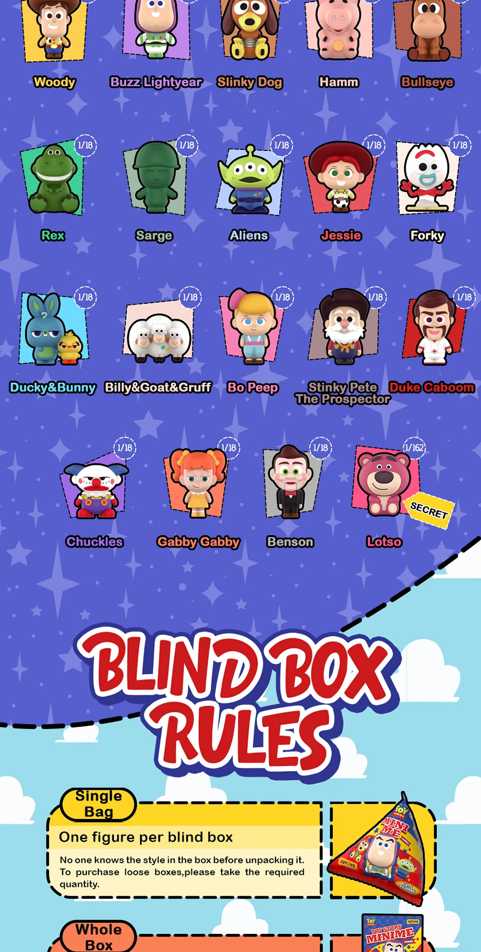 52TOYS Blind Box Toy Story Minime Series Kawaii Anime Figure image 9