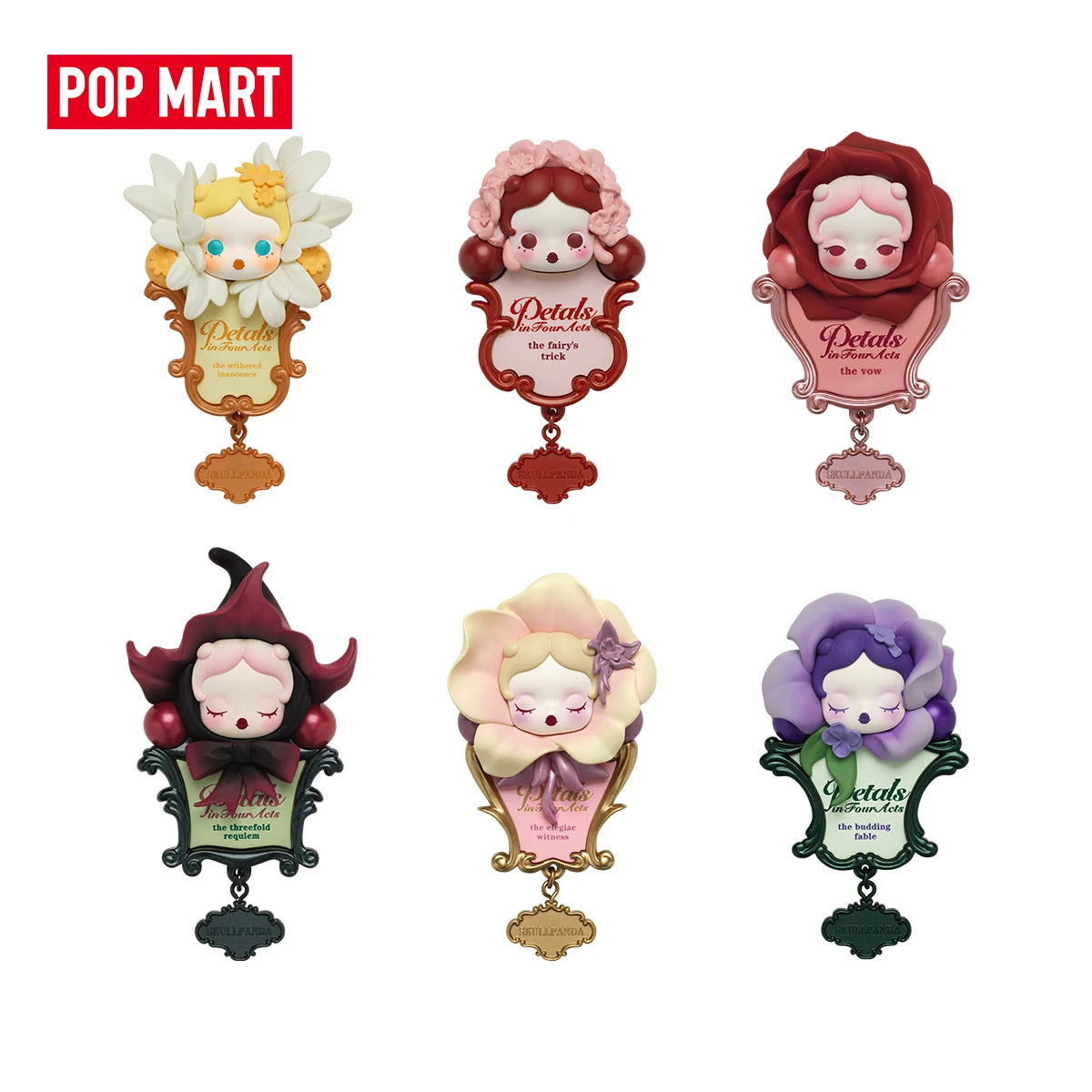 POP MART SKULLPANDA Petals in Four Acts Fridge Magnet Blind collector view