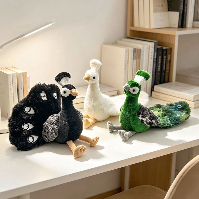 Peacock Plush Toy for Animal Lovers and Collectors side view