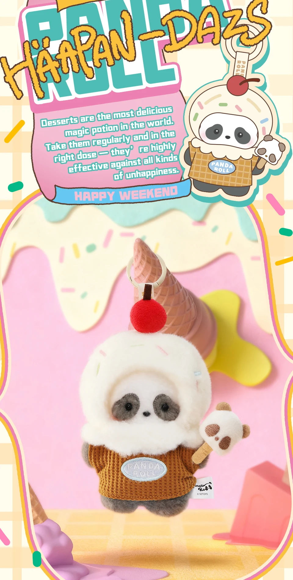 52TOYS Panda Roll Happy Weekend Series Blind Box Plush Collectible
