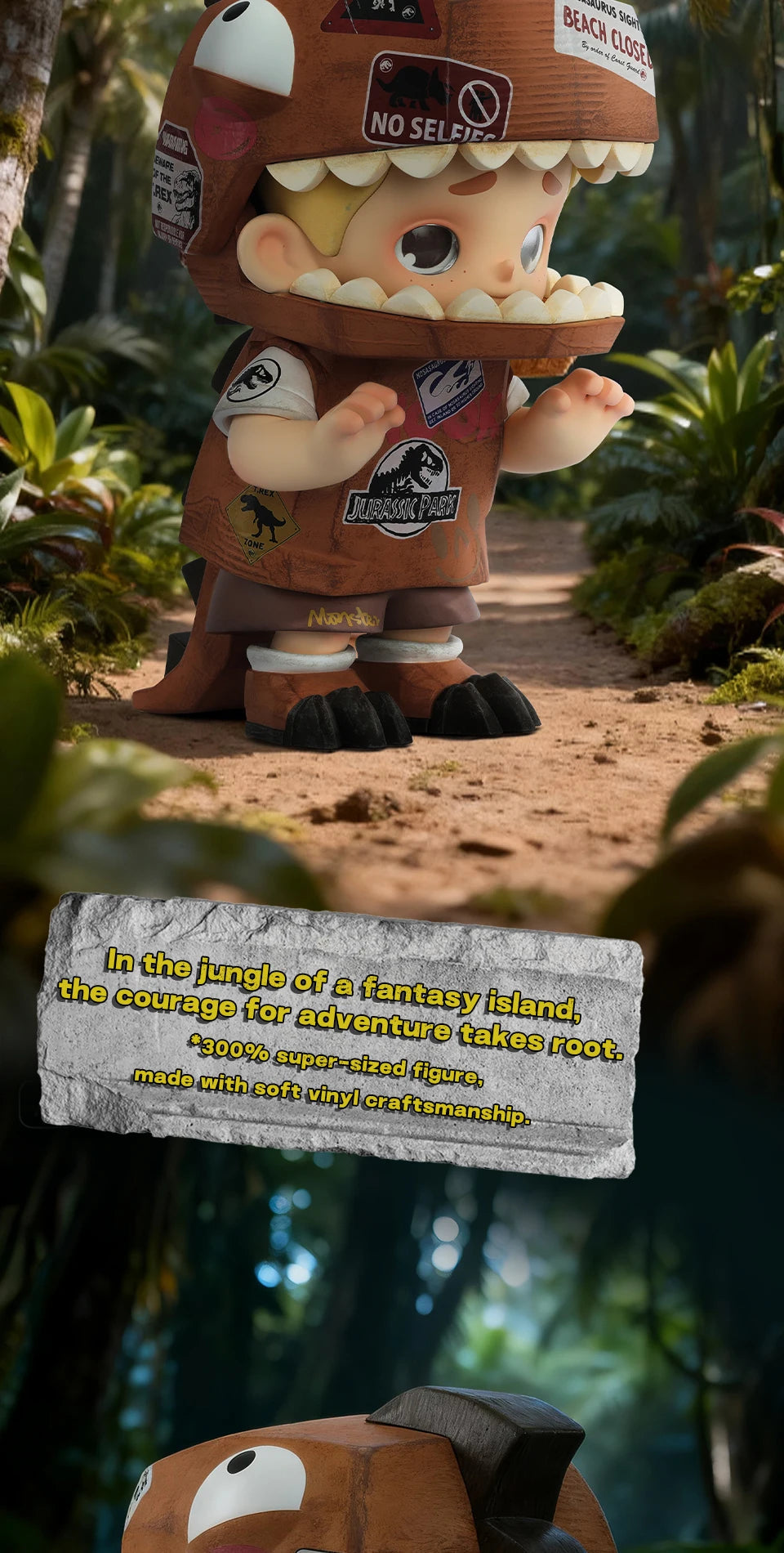 52TOYS NOOK 300% Limited Edition Cardboard Dino Figure