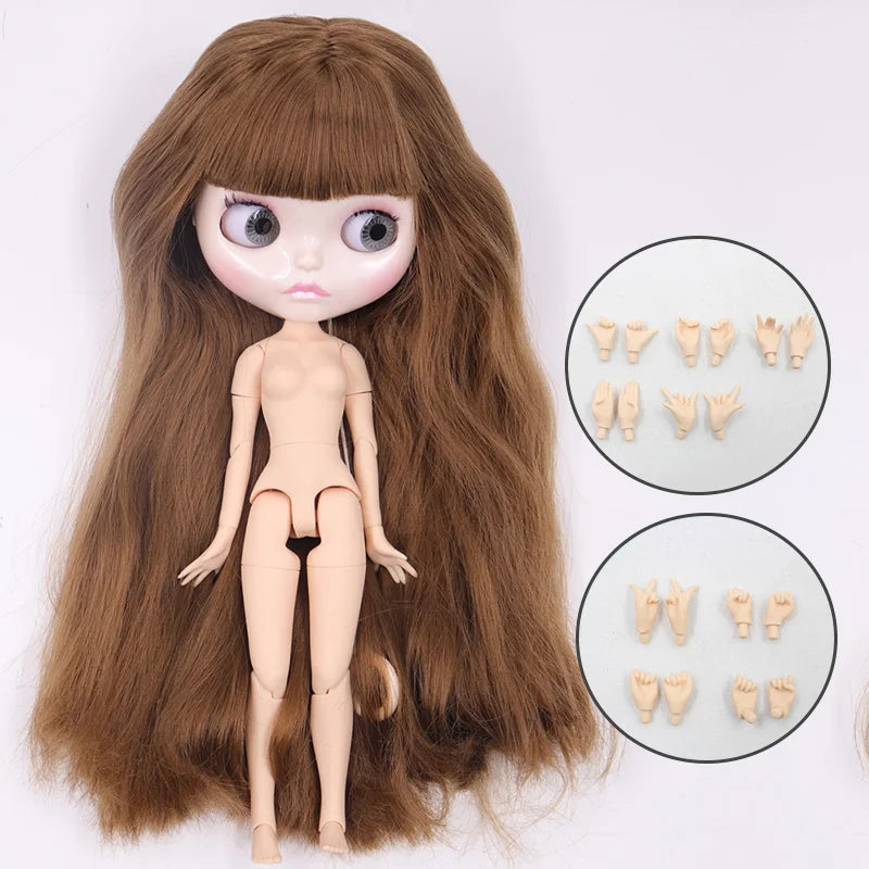 ICY DBS Blyth Doll Carved Lips Face White Skin Joint Body 1/6 BJD image 44