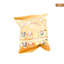 Yellow snack package with cartoon characters on a white background