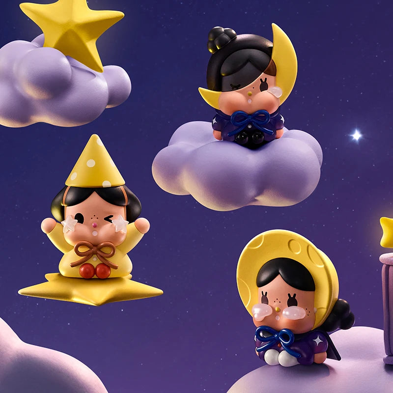 POP MART Crybaby Crying to the Moon Sitting Series Blind Box Figures