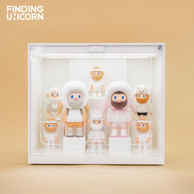 Finding Unicorn Game Box Transparent Display Case with Lamp – Collectible Organizer