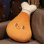 Fried Chicken Burger Plush Pillow – Kawaii Food Plush Toy