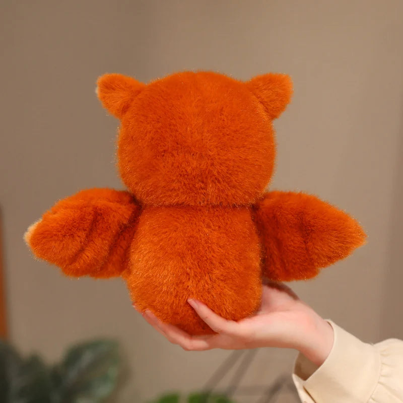 Orange&Brown Owl Plush Toy Kawaii Stuffed Animal with Big Sparkly Eyes image 16