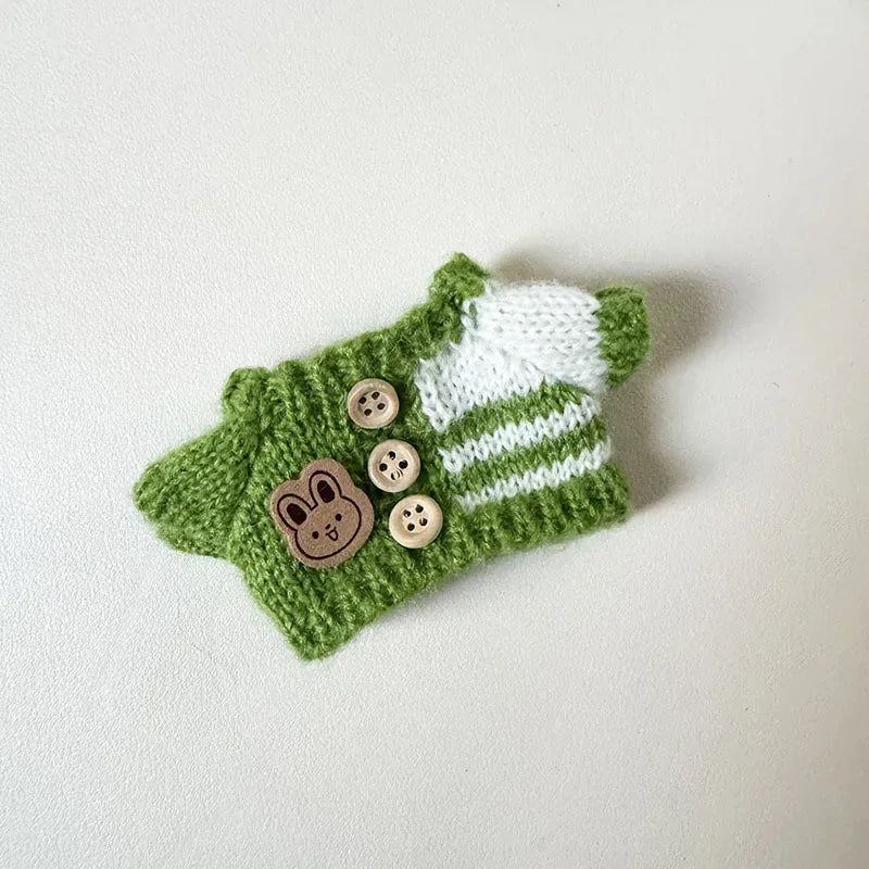 Labubu 17cm Doll Clothes & Accessories | Luxury Outfit with Sweater, Hat, Backpack, Mini Bag