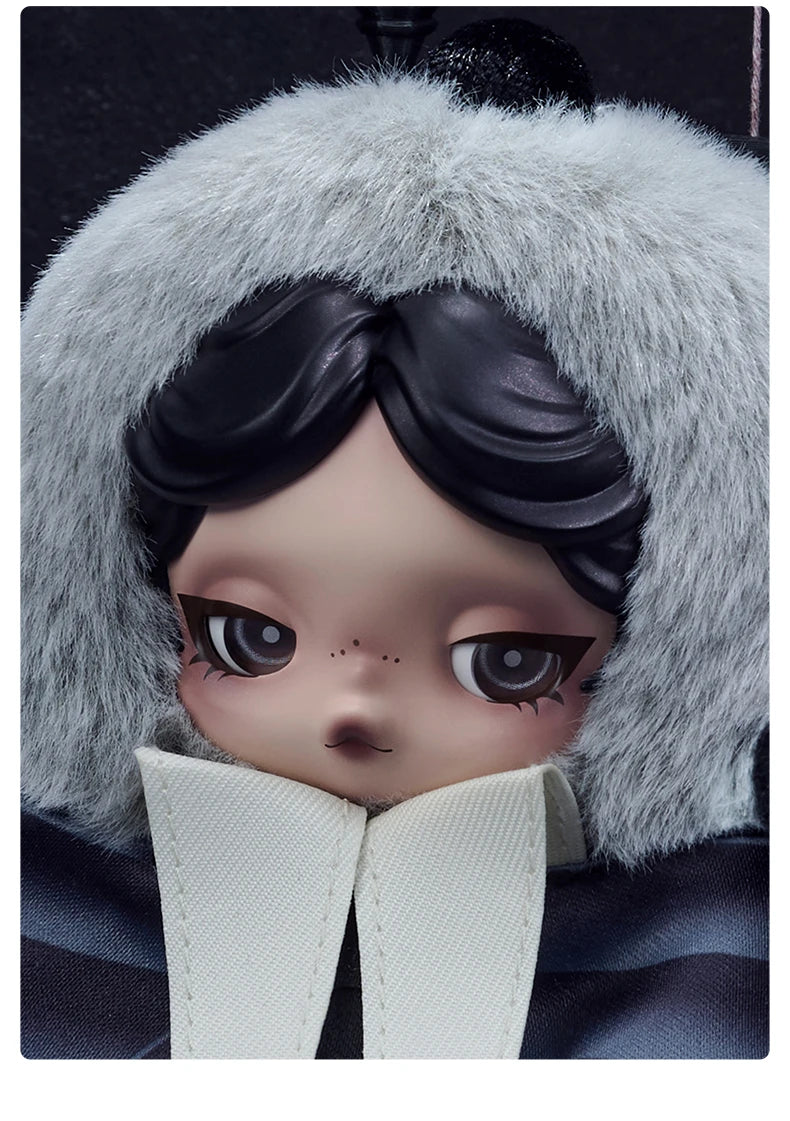 POP MART SKULLPANDA × Wednesday Plush – Nevermore Academy Uniform Edition