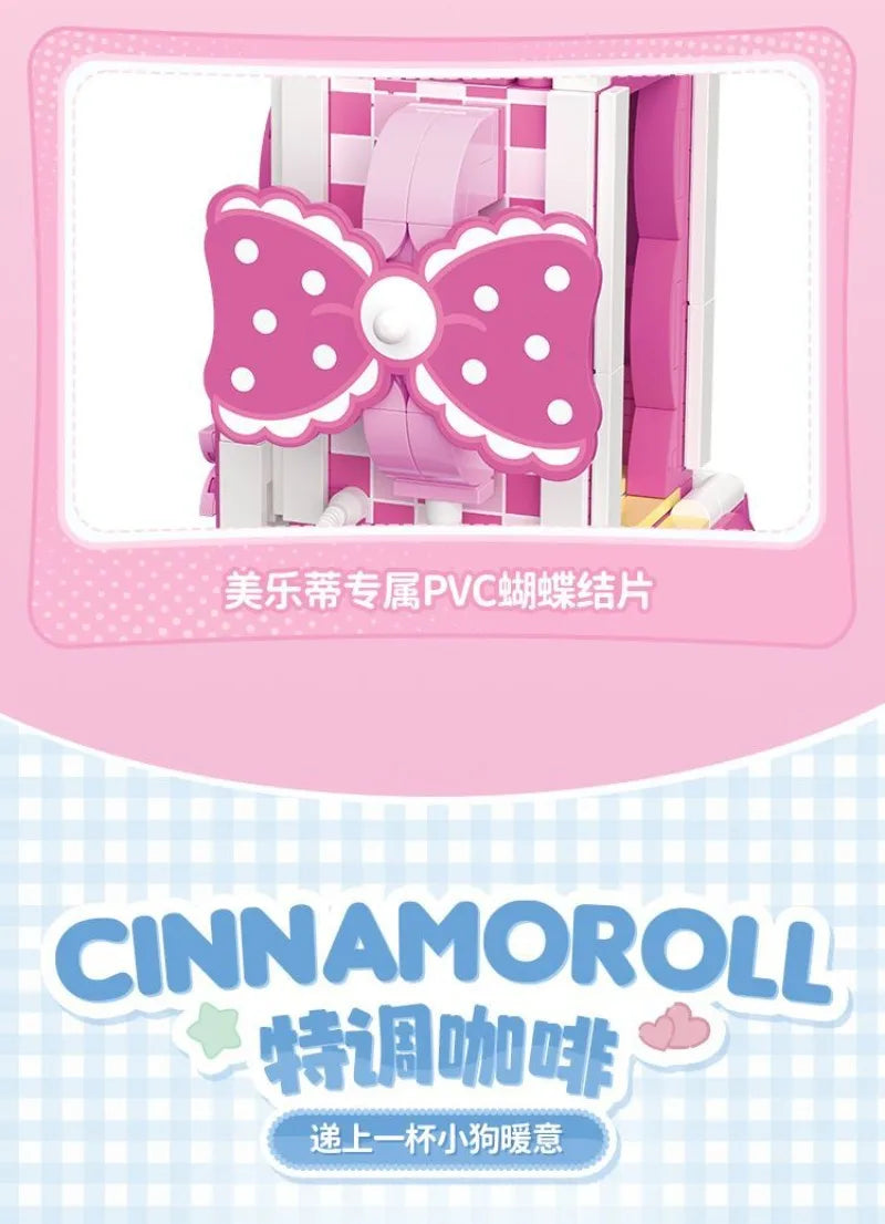 TOPTOY Sanrio Kuromi & My Melody Powder Dream Home Micro Building Blocks
