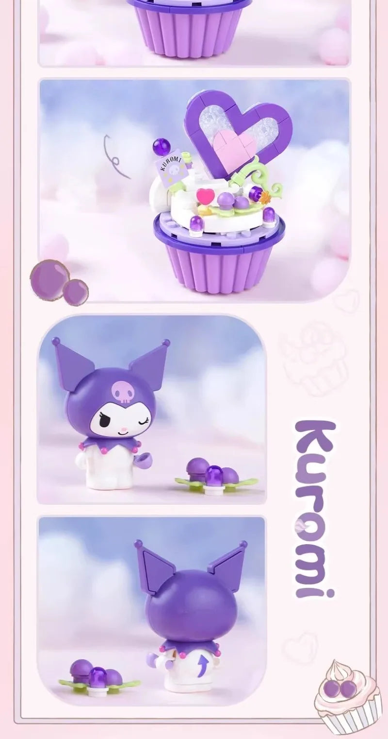 KEEPPLEY Sanrio Cake Cup Series Building Blocks Kuromi My Melody Cinnamoroll Pompompurin