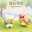 Two cartoon characters with 'WonderQuest' branding in a scenic outdoor setting.