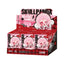 Box of SkulloPanda plush toys with pink and red design