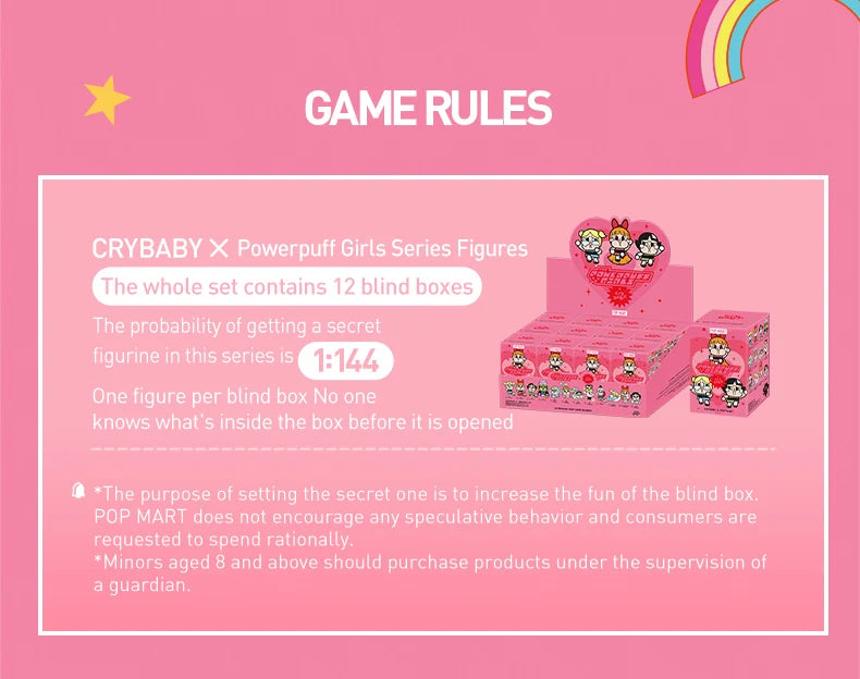 POP MART CRYBABY × Powerpuff Girls Series Blind Box
