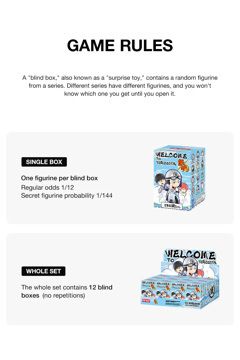 POP MART Gintama Welcome To Yorozuya Blind Box Figures