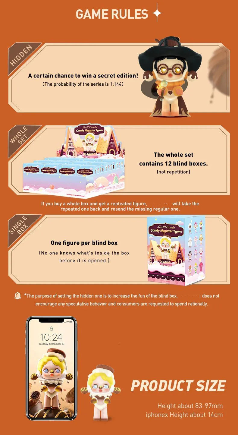 POP MART SKULLPANDA Candy Monster Town Blind Box Figures (Pre-Order)