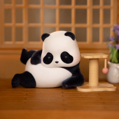52TOYS Panda as a Cat Blind Box Mystery Flocking Collectible Figure