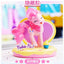Pinkie Pie figurine from My Little Pony with a colorful background