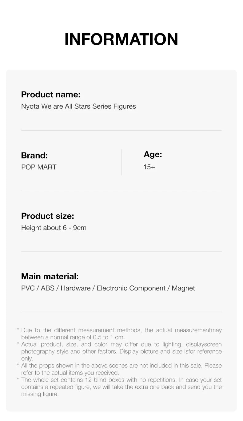 POP MART Nyota We Are All Stars Series Blind Box Figures