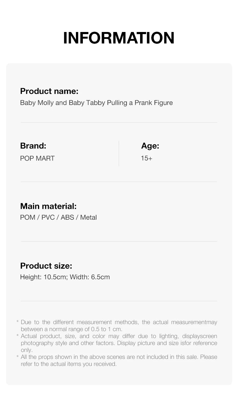 POP MART Baby Molly and Baby Tabby Pulling a Prank Figure image 9