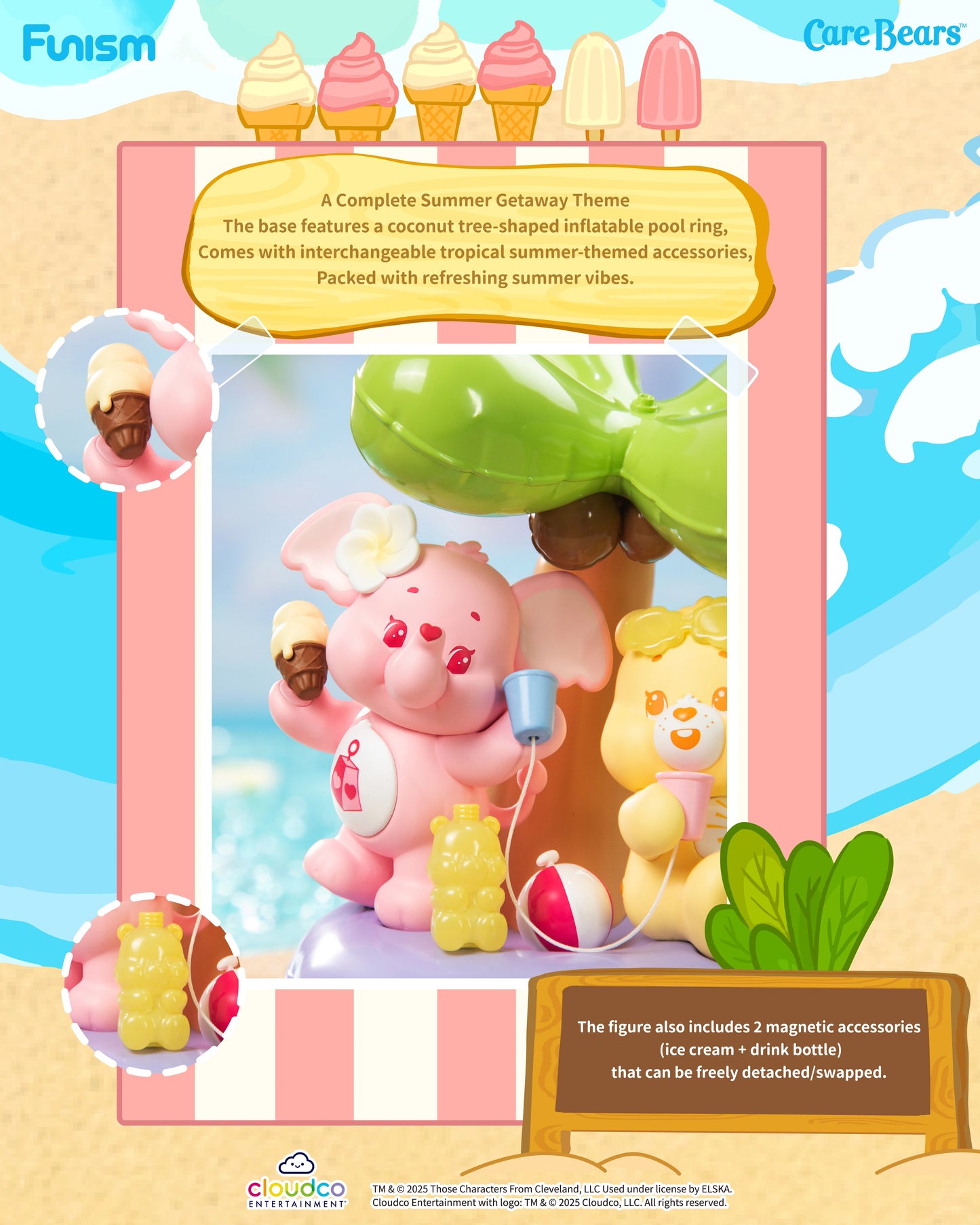 FUNISM Care Bears Friendship Series Figure Holiday Blind Box Action Figure Toy Gift for Kids Collectors Series Figures Action