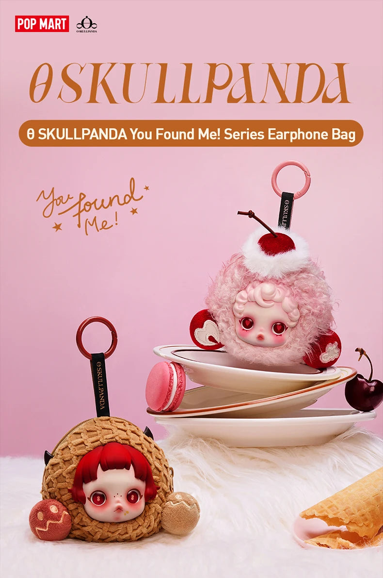 POP MART SKULLPANDA You Found Me Earphone Bag Pranky Peanut
