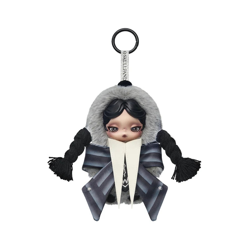 POP MART SKULLPANDA × Wednesday Plush – Nevermore Academy Uniform Edition