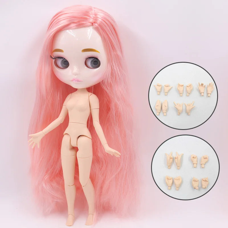 ICY DBS Blyth Doll Carved Lips Face White Skin Joint Body 1/6 BJD image 32