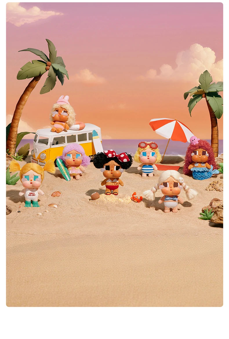 POP MART Crybaby Vacation Mode On Vinyl Plush Pendant Blind Box