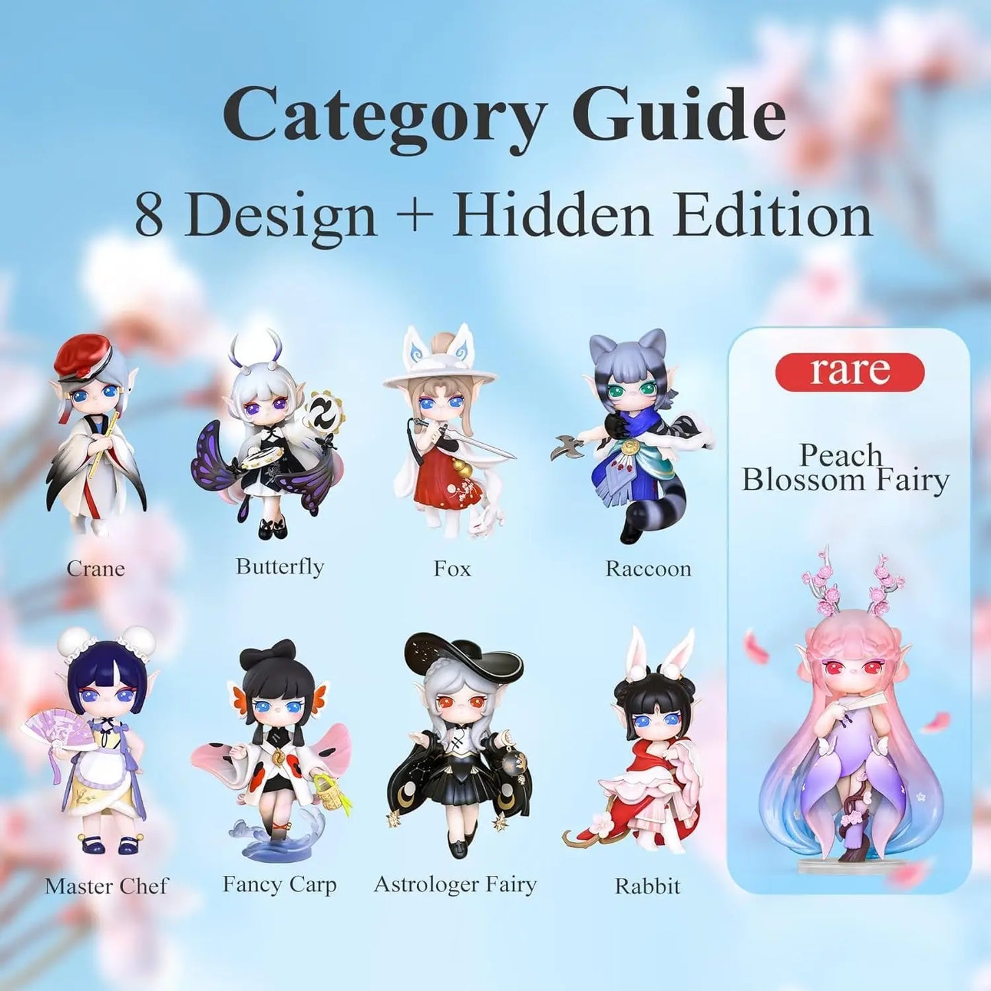 Rolife Suri Peach Blossom Nine Elves Series Blind Box – Collectible Anime Figures