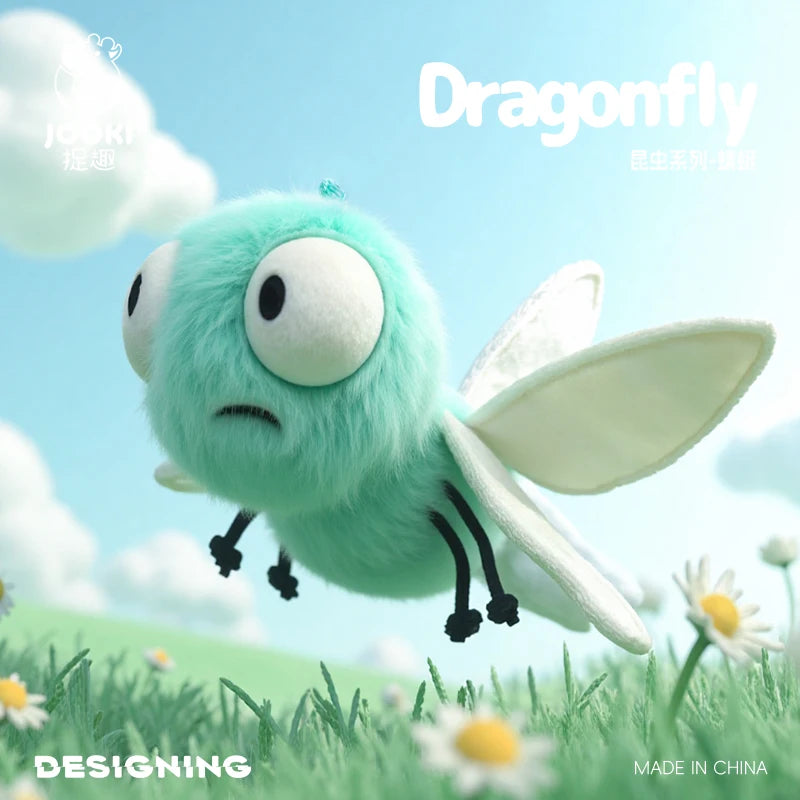 Cute Cartoon Insect Plush Toy Collection – Caterpillar, Firefly, Dragonfly, Mosquito, Cockroach