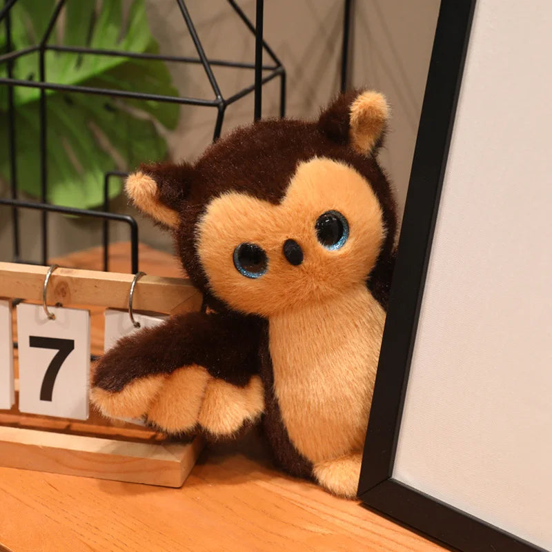 Orange&Brown Owl Plush Toy Kawaii Stuffed Animal with Big Sparkly Eyes image 14