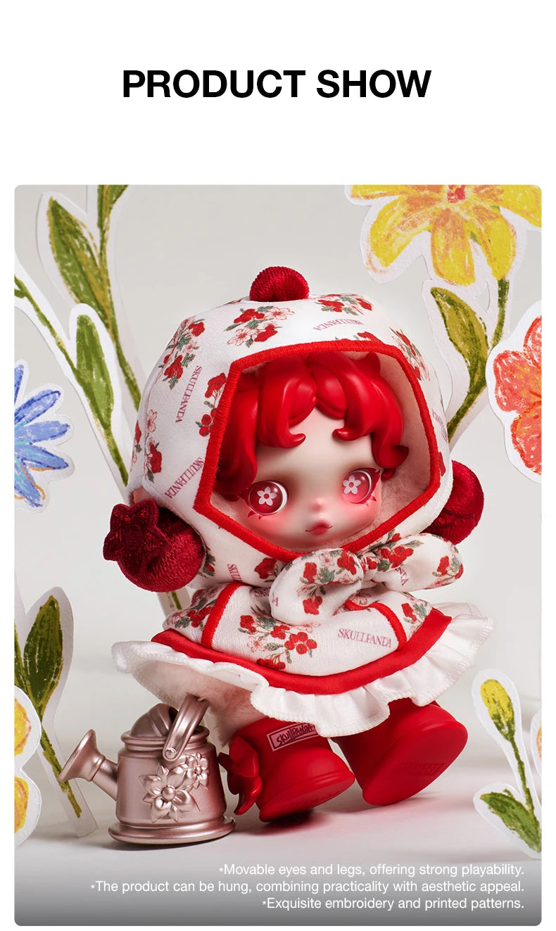 POP MART SKULLPANDA Amid Flowers Plush Doll Pendant styled product view