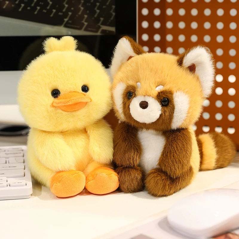 Cute Sitting Animals Plush – Red Panda, Fox, Sloth, Cat, Capybara & Pig