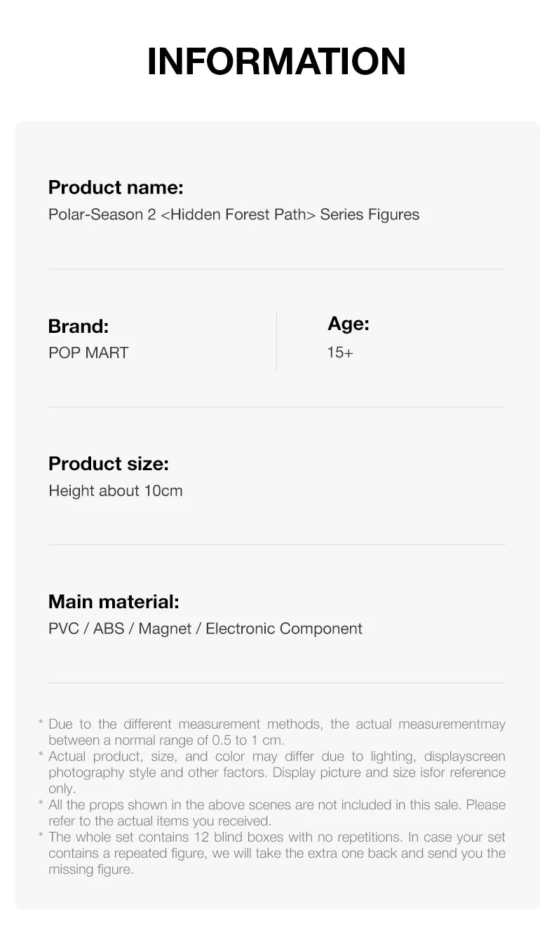 POP MART Polar Season 2 Hidden Forest Path Series Blind Box Figures