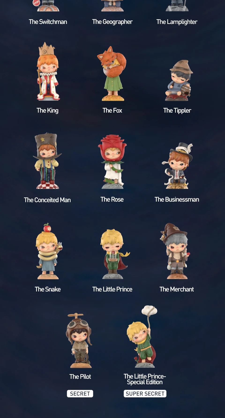 POP MART Hirono × Le Petit Prince Series Blind Box Figures