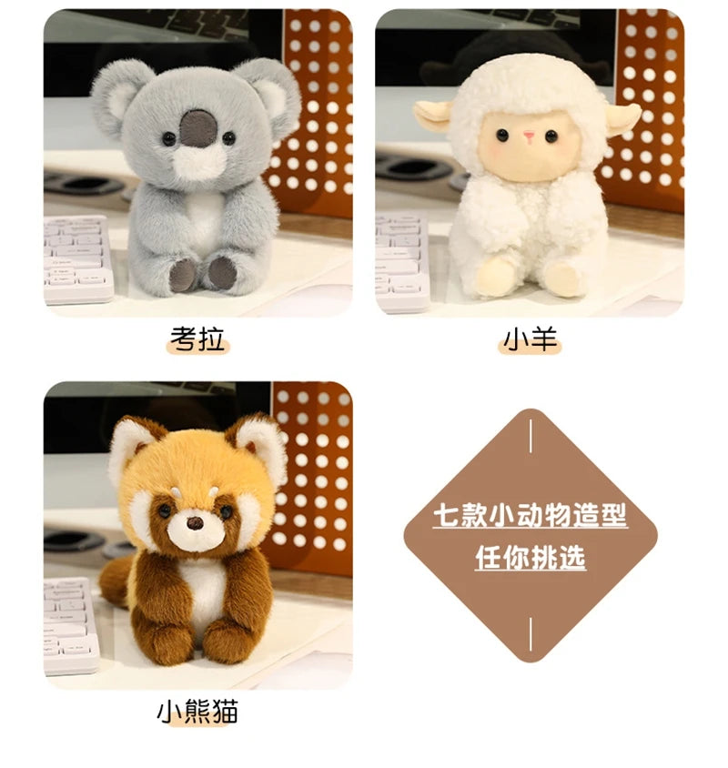Cute Sitting Animals Plush – Red Panda, Fox, Sloth, Cat, Capybara & Pig