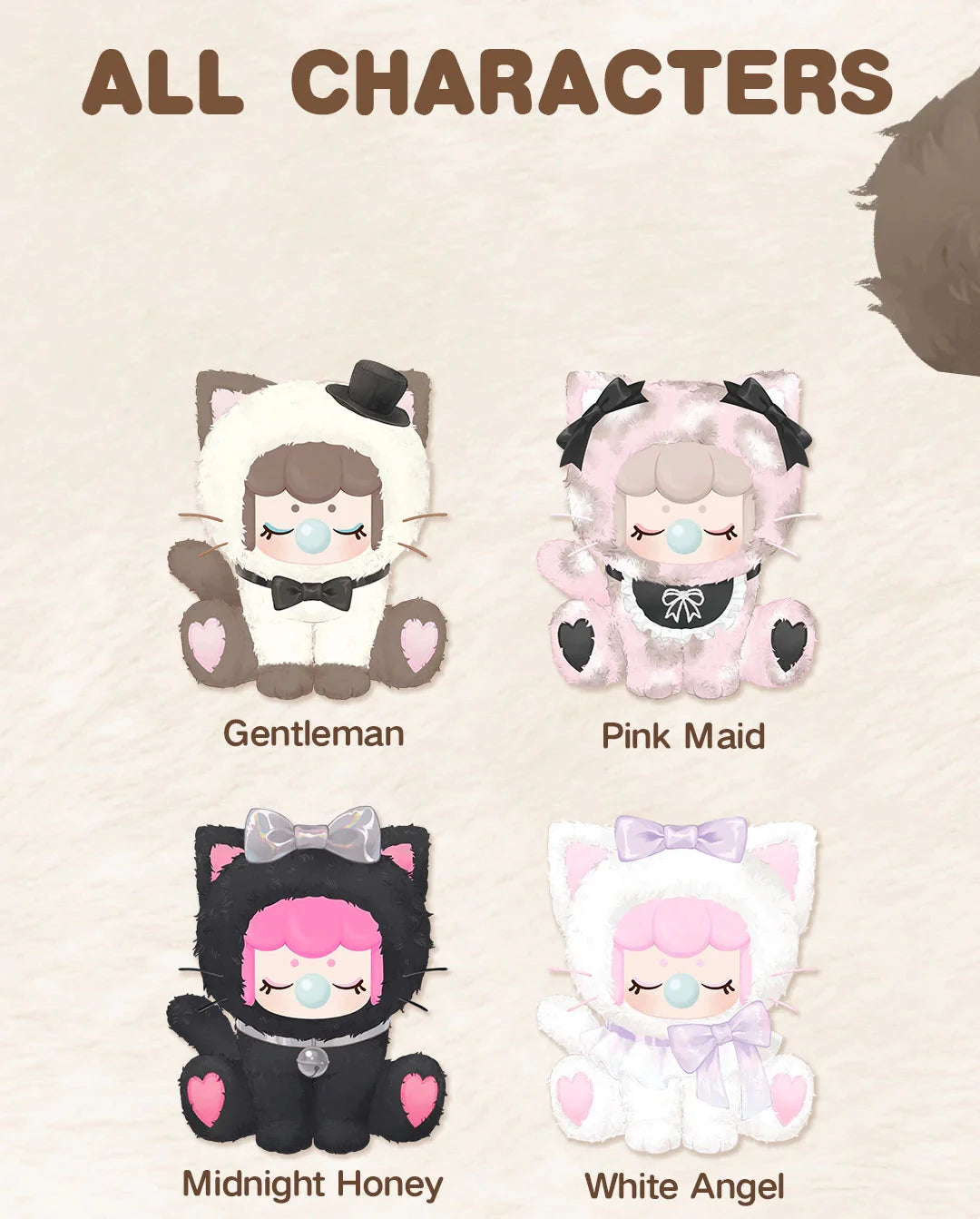 Rolife Nanci Tea Time Kitties Plush Blind Box Figures