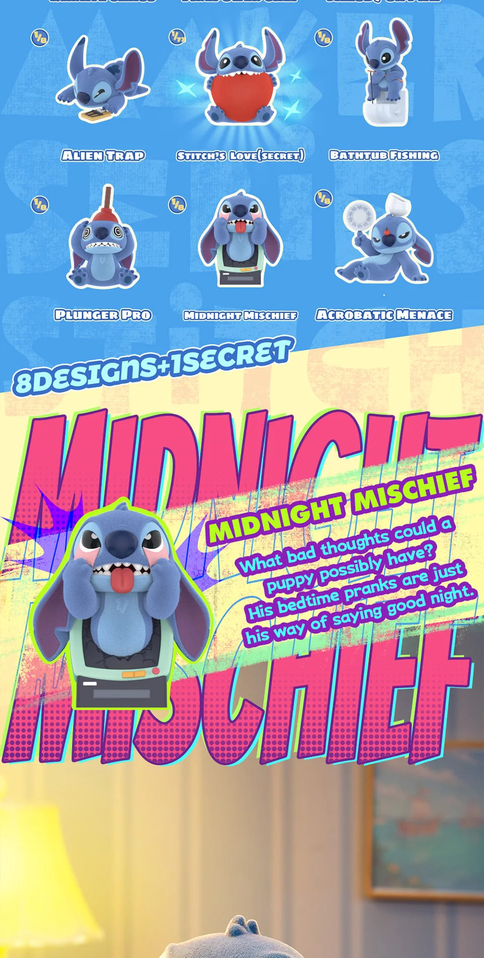 52TOYS Disney Stitch Super Trouble Maker Blind Box Figures