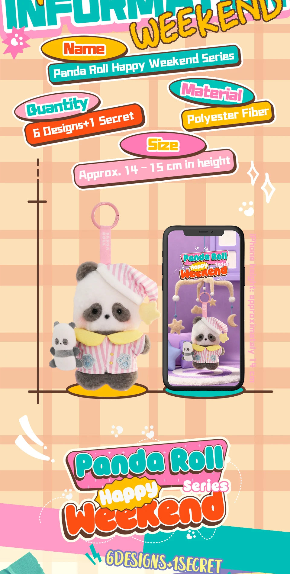 52TOYS Panda Roll Happy Weekend Series Blind Box Plush Collectible