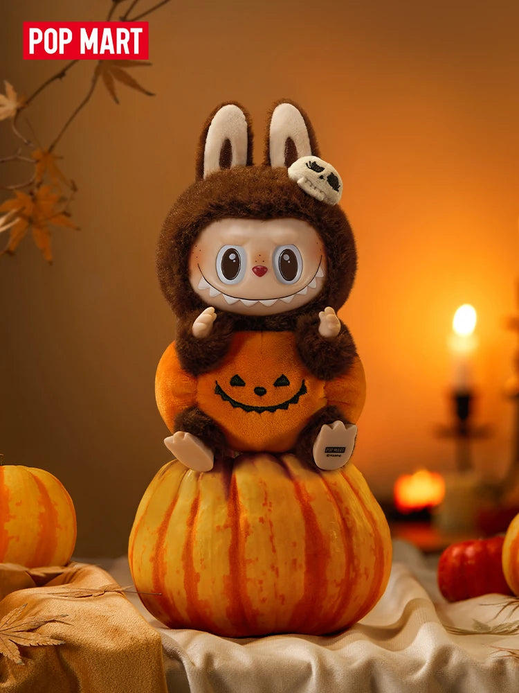 POP MART Happy Halloween Party Sitting Pumpkin Vinyl Plush Pendant Blind Box