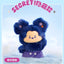 Blue plush toy with a smiling face on a light blue background, featuring the text 'SECRET! 隐藏款' at the top.