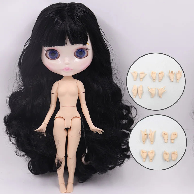 ICY DBS Blyth Doll Carved Lips Face White Skin Joint Body 1/6 BJD image 29