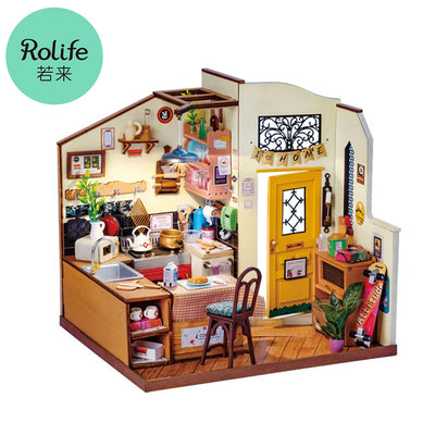 Rolife Rolife DIY Mini Dollhouse Model Kits Homey Kitchen DIY Dollhouse Kids Miniature Fantasy Doll House Wooden Kit Toy prod