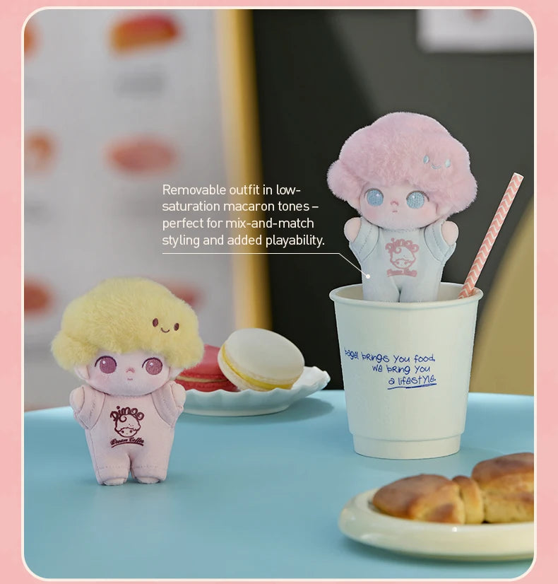 POP MART DIMOO Crush on Coffee Series Soft-faced Plush Keychain Blind Box