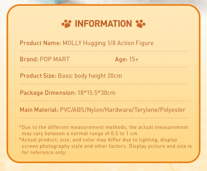 POP MART MOLLY Hugging 1/8 Action Figure