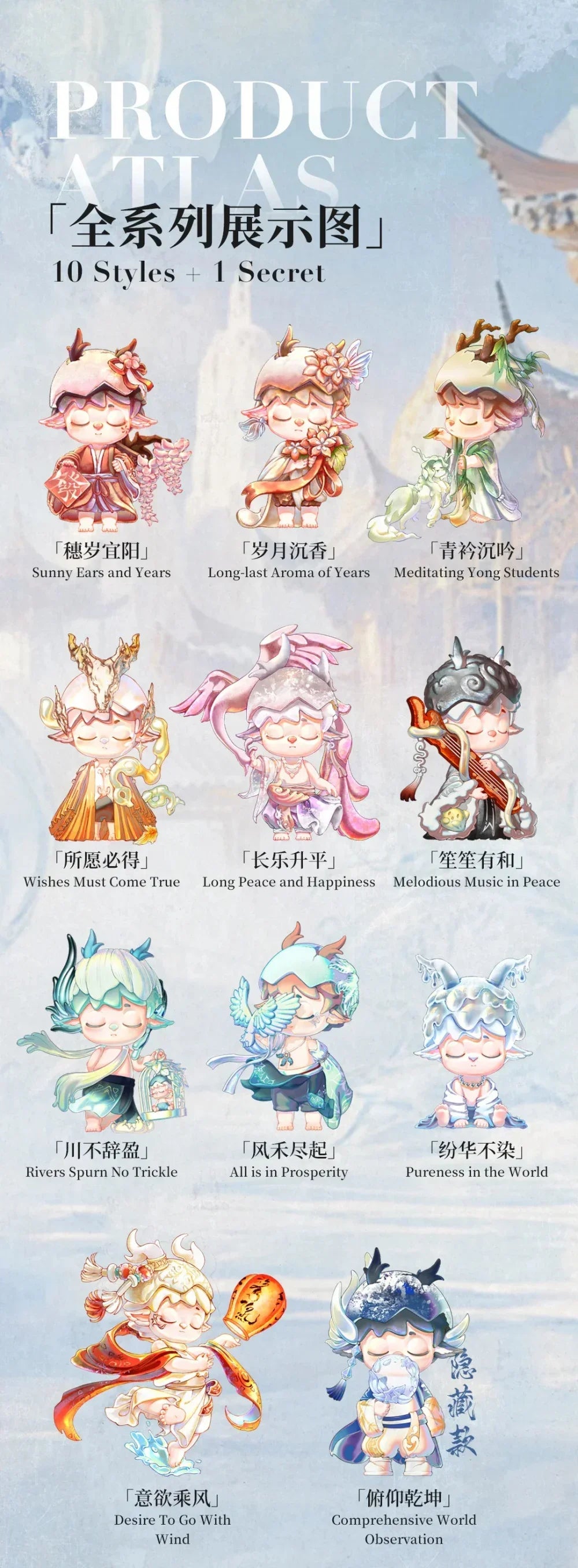 Mimi Fenghua Record Series Blind Box Collectible Figures