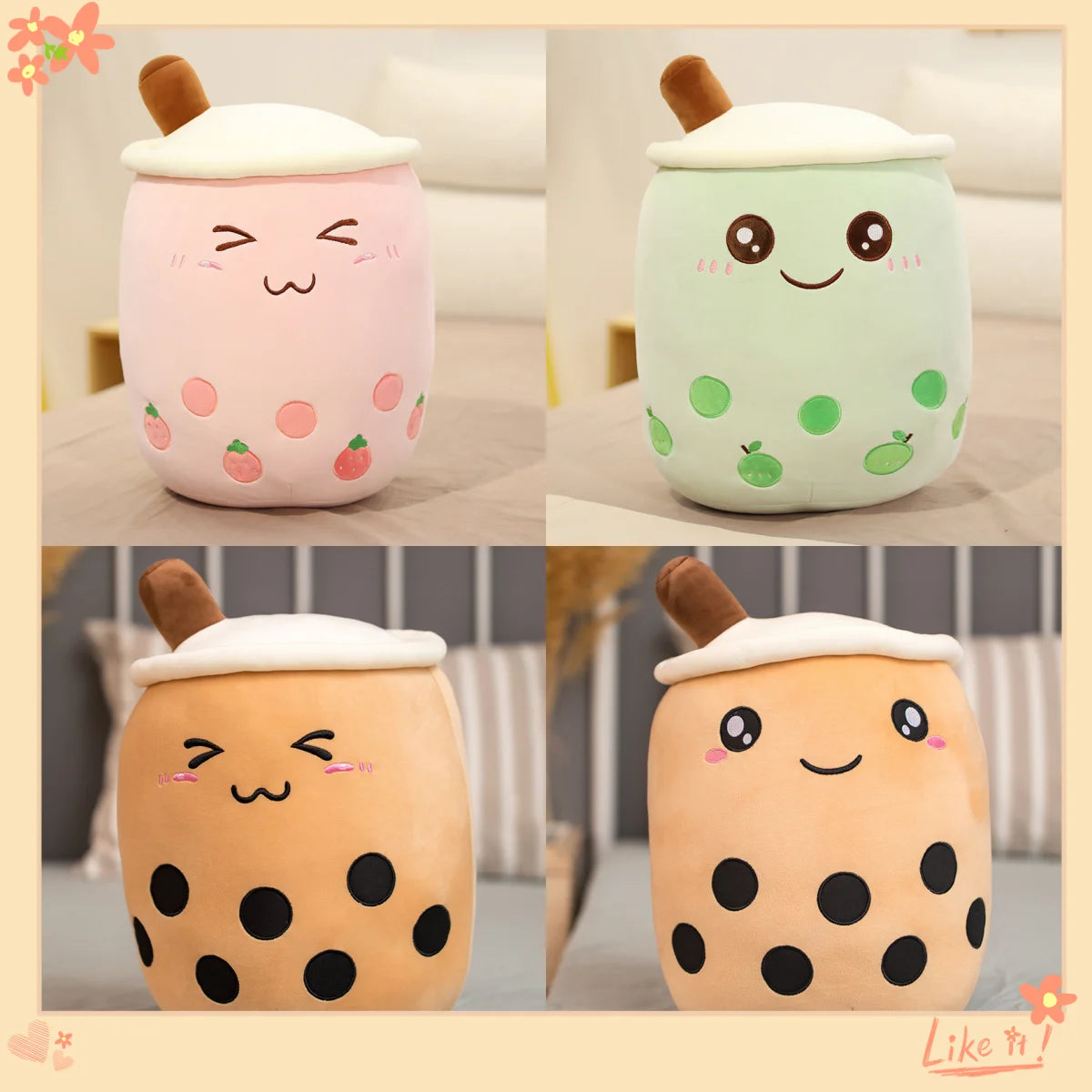 Kawaii Milk Tea Plush Pillow – Cute Boba Stuffed Toy